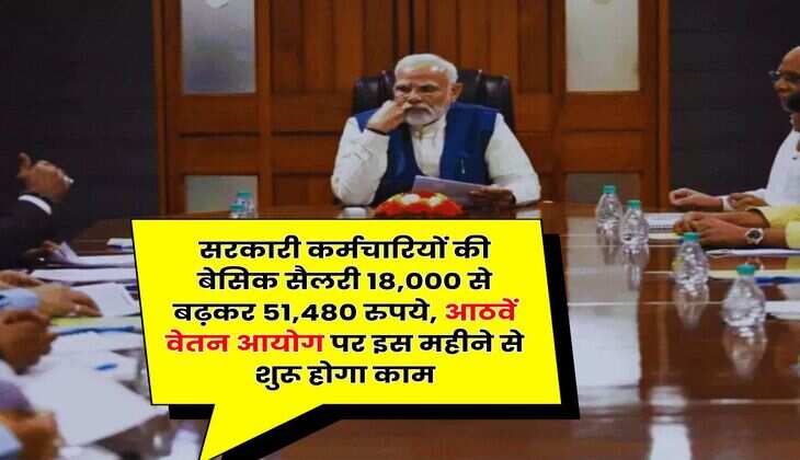 8th Pay Commission : सरकारी कर्मचारियों की बेसिक सैलरी 18,000 से बढ़कर 51,480 रुपये, आठवें वेतन आयोग पर इस महीने से शुरू होगा काम