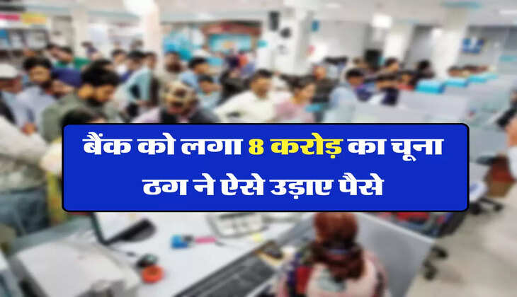  बैंक को लगा 8 करोड़ का चूना, ठग ने ऐसे उड़ाए पैसे 