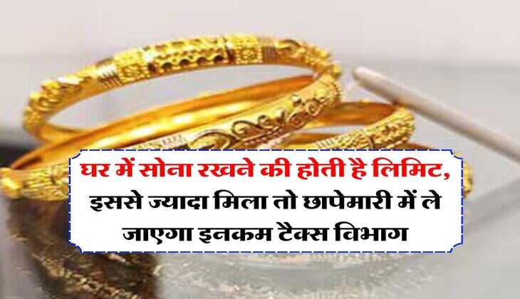 Income Tax : घर में सोना रखने की होती है लिमिट, इससे ज्यादा मिला तो छापेमारी में ले जाएगा इनकम टैक्स विभाग