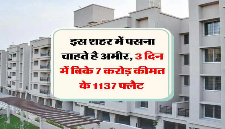 property news : इस शहर में पसना चाहते है अमीर, 3 दिन में बिके 7 करोड़ कीमत के 1137 फ्लैट 