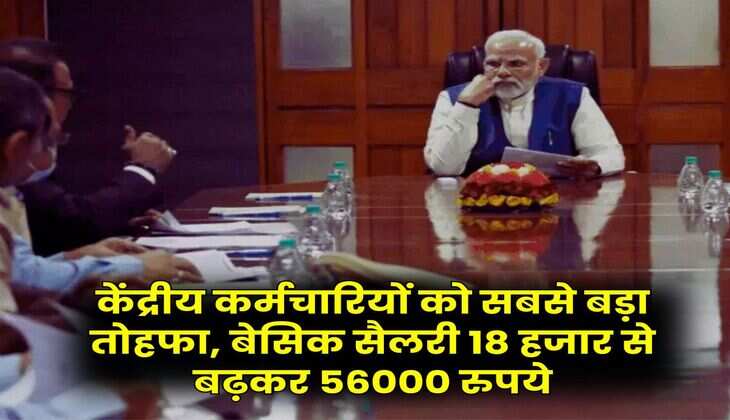 8th Pay Commission : केंद्रीय कर्मचारियों को सबसे बड़ा तोहफा, बेसिक सैलरी 18 हजार से बढ़कर 56000 रुपये