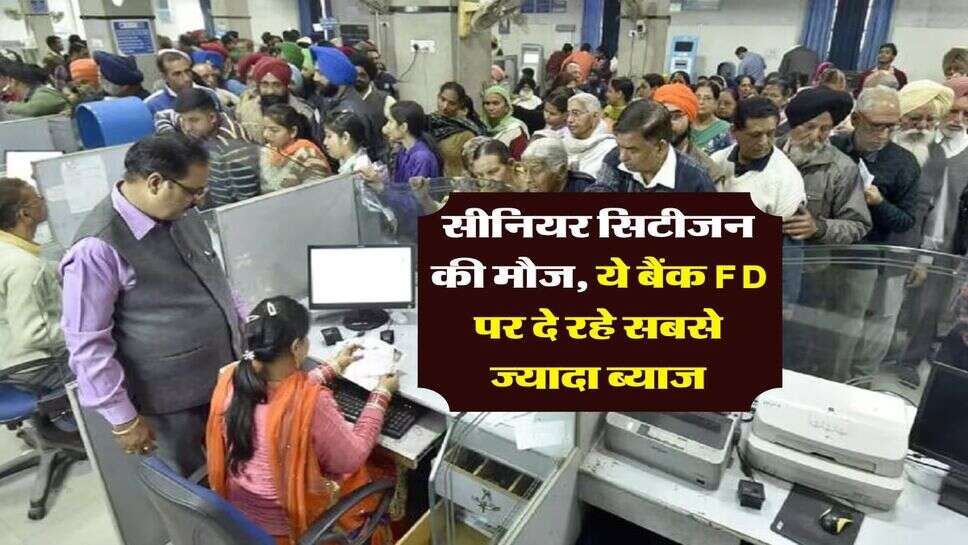 सीनियर सिटीजन की मौज, ये बैंक FD पर दे रहे सबसे ज्यादा ब्याज