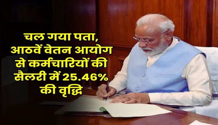 8th Pay Commission: चल गया पता, आठवें वेतन आयोग से कर्मचारियों की सैलरी में 25.46% की वृद्धि