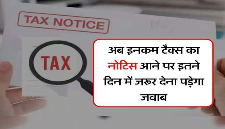 Income Tax Notice : अब इनकम टैक्स का नोटिस आने पर इतने दिन में जरूर देना पड़ेगा जवाब