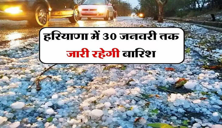 Haryana Mausam : हरियाणा में 30 जनवरी तक जारी रहेगी बारिश, 6 जिलों में ओलावृष्टि के आसार