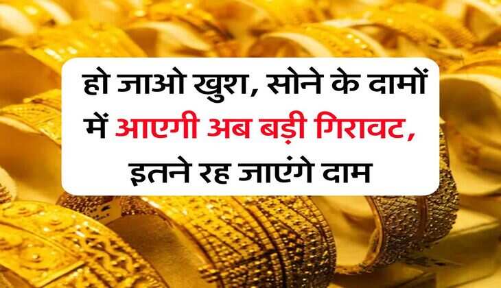 Gold Rate Down : हो जाओ खुश, सोने के दामों में आएगी अब बड़ी गिरावट, इतने रह जाएंगे दाम