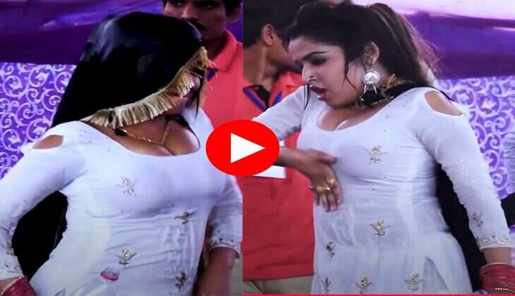 Haryanvi Dance : मुस्कान बेबी ने स्टेज पर ली अंगड़ाई, देख आहें भरने लगे फैंस 