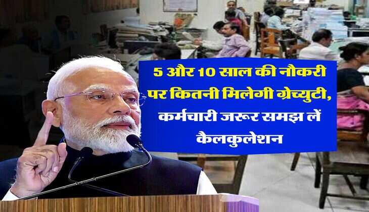 Gratuity Calculation : 5 और 10 साल की नौकरी पर कितनी मिलेगी ग्रेच्युटी, कर्मचारी जरूर समझ लें कैलकुलेशन
