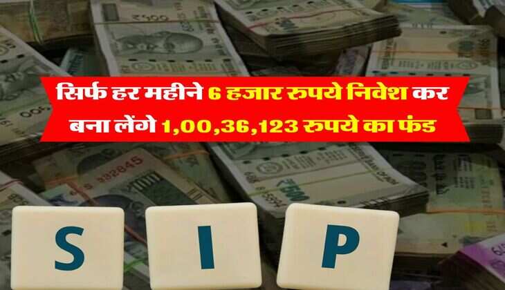 SIP : सिर्फ हर महीने 6 हजार रुपये निवेश कर बना लेंगे 1,00,36,123 रुपये का फंड, समझें पूरी कैलकुलेशन