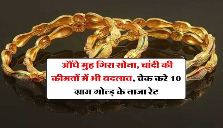 Gold Rate : औंधे मुह गिरा सोना, चांदी की कीमतों में भी बदलाव, चेक करे 10 ग्राम गोल्ड़ के ताजा रेट