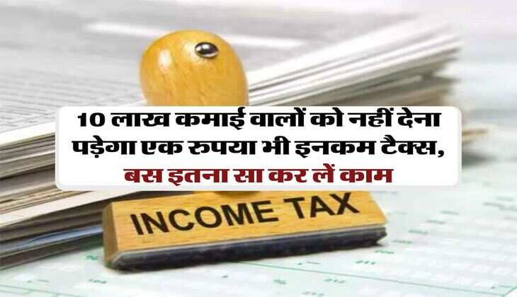 Income tax liability : 10 लाख कमाई वालों को नहीं देना पड़ेगा एक रुपया भी इनकम टैक्स, बस इतना सा कर लें काम