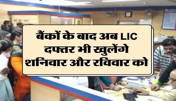 बैंकों के बाद अब LIC दफ्तर भी खुलेंगे शनिवार और रविवार को