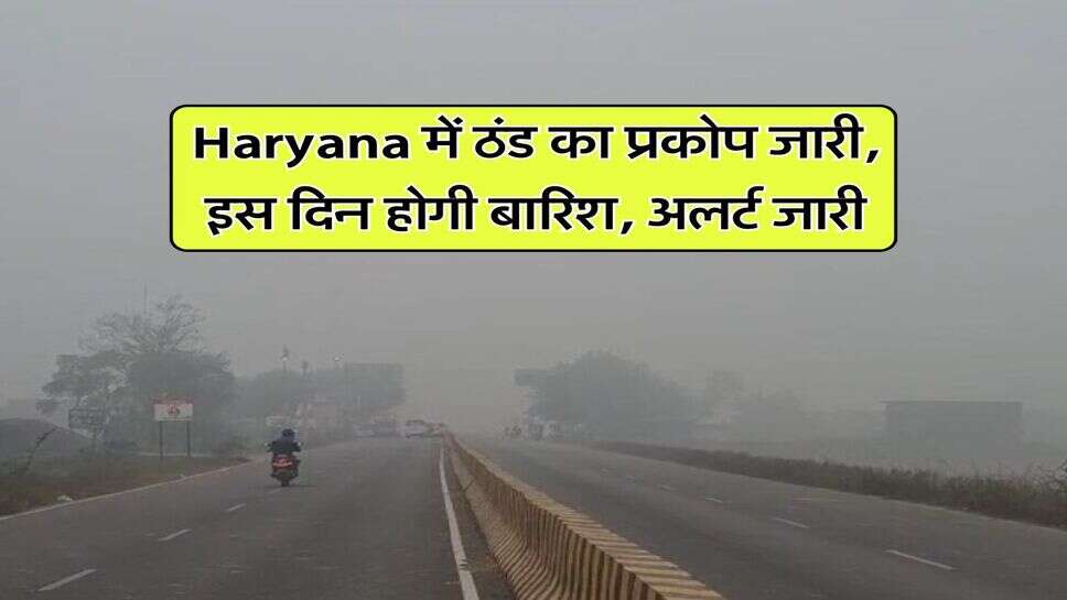 Haryana में ठंड का प्रकोप जारी, इस दिन होगी बारिश, अलर्ट जारी