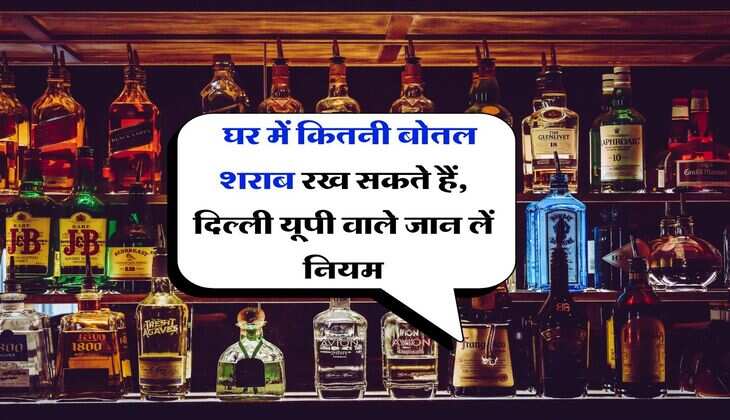 Alcohol storage at home : घर में कितनी बोतल शराब रख सकते हैं, दिल्ली यूपी वाले जान लें नियम