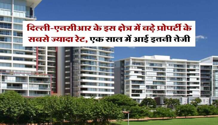 Property Rate : दिल्ली-एनसीआर के इस क्षेत्र में बढ़े प्रोपर्टी के सबसे ज्यादा रेट, एक साल में आई इतनी तेजी