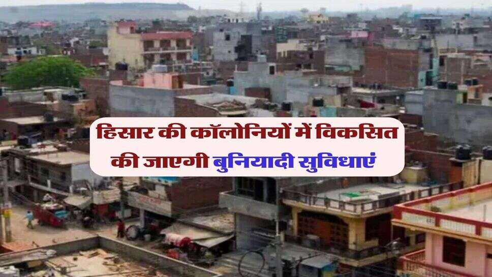 &nbsp;हिसार की कॉलोनियों में विकसित की जाएगी बुनियादी सुविधाएं&nbsp;