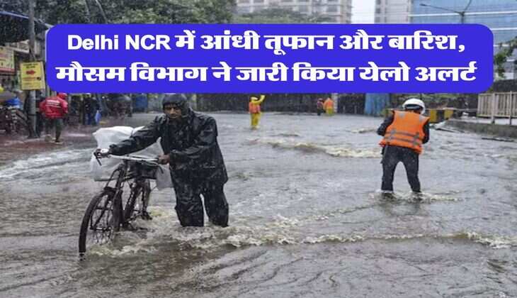 Delhi NCR में आंधी तूफान और बारिश, मौसम विभाग ने जारी किया येलो अलर्ट, जानिये अगले 7 दिन के मौसम का हाल