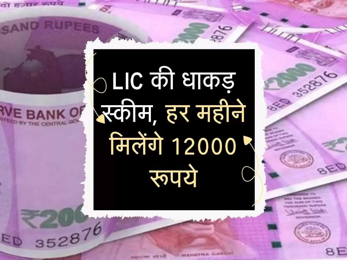 LIC की धाकड़ स्कीम, हर महीने मिलेंगे 12000 रूपये