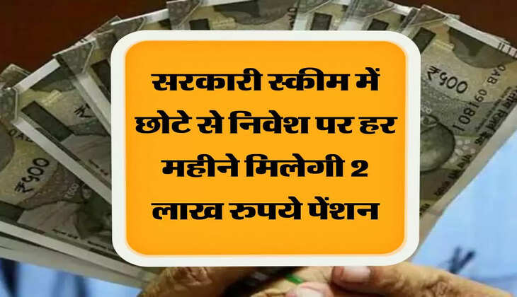 सरकारी स्कीम में छोटे से निवेश पर हर महीने मिलेगी 2 लाख रुपये पेंशन