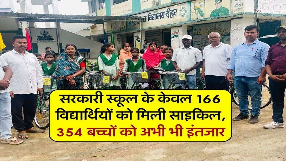 Haryana News : सरकारी स्कूल के केवल 166 विद्यार्थियों को मिली साइकिल, 354 बच्चों को अभी भी इंतजार