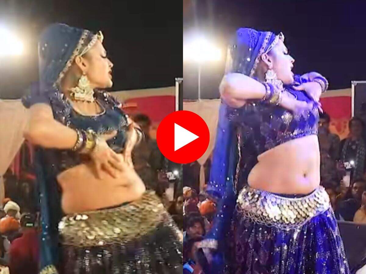 Gori Nagori Dance : बैकलेस चोली में गोरी नागोरी ने घुमा दिया घाघरा, ताऊ में भी आ गया जोश