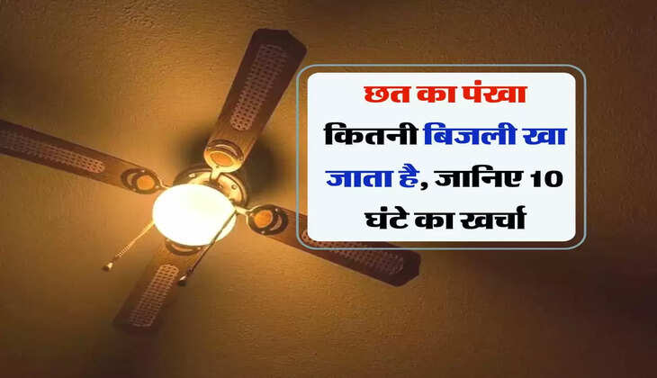 Ceiling Fan : छत का पंखा कितनी बिजली खा जाता है, जानिए 10 घंटे का खर्चा
