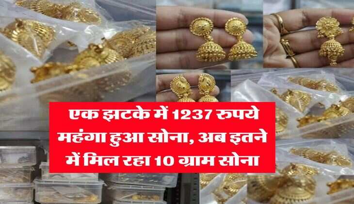Gold Rate : एक झटके में 1237 रुपये महंगा हुआ सोना, अब इतने में मिल रहा 10 ग्राम सोना