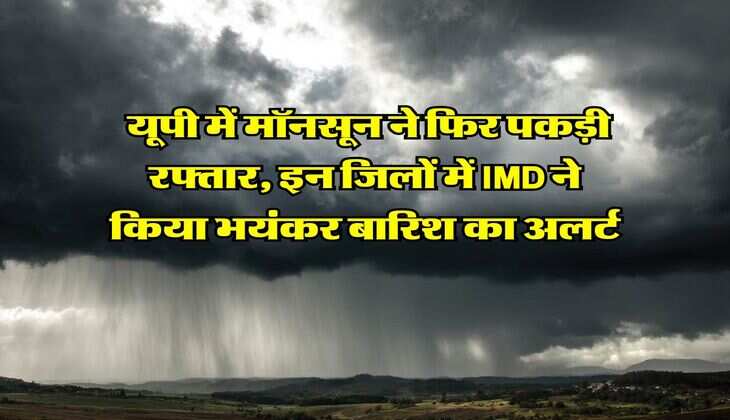 UP Rain Alert : यूपी में मॉनसून ने फिर पकड़ी रफ्तार, इन जिलों में IMD ने किया भयंकर बारिश का अलर्ट
