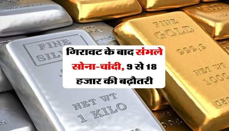 Gold Silver : गिरावट के बाद संभले सोना-चांदी, 9 से 18 हजार की बढ़ौतरी