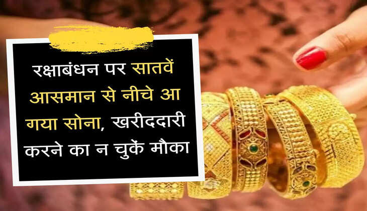 Sona Bhav रक्षाबंधन पर सातवें आसमान से नीचे आ गया सोना, खरीददारी करने का न चुकें मौका