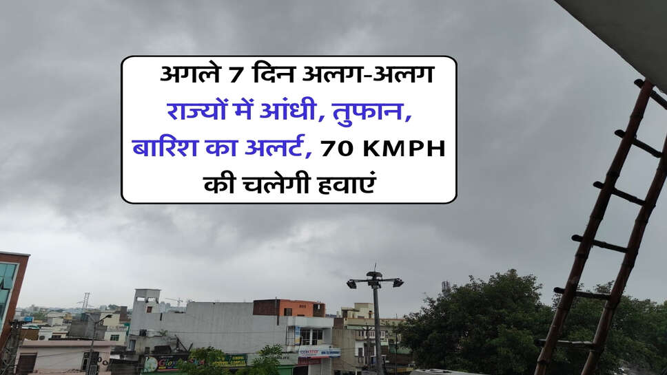 26 September se 1 October ka mausam : अगले 7 दिन अलग-अलग राज्यों में आंधी, तुफान, बारिश का अलर्ट, 70 KMPH की चलेगी हवाएं