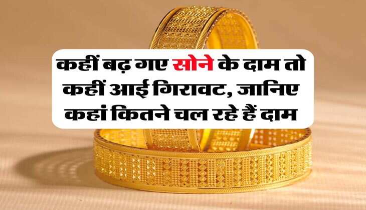 Gold Price : कहीं बढ़ गए सोने के दाम तो कहीं आई गिरावट, जानिए कहां कितने चल रहे हैं दाम&nbsp;