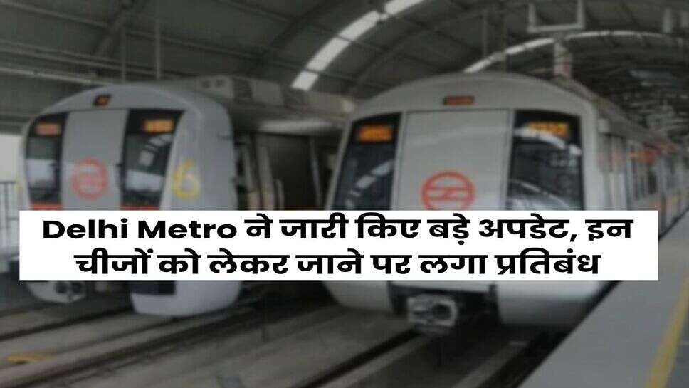 Delhi Metro ने जारी किए बड़े अपडेट, इन चीजों को लेकर जाने पर लगा प्रतिबंध