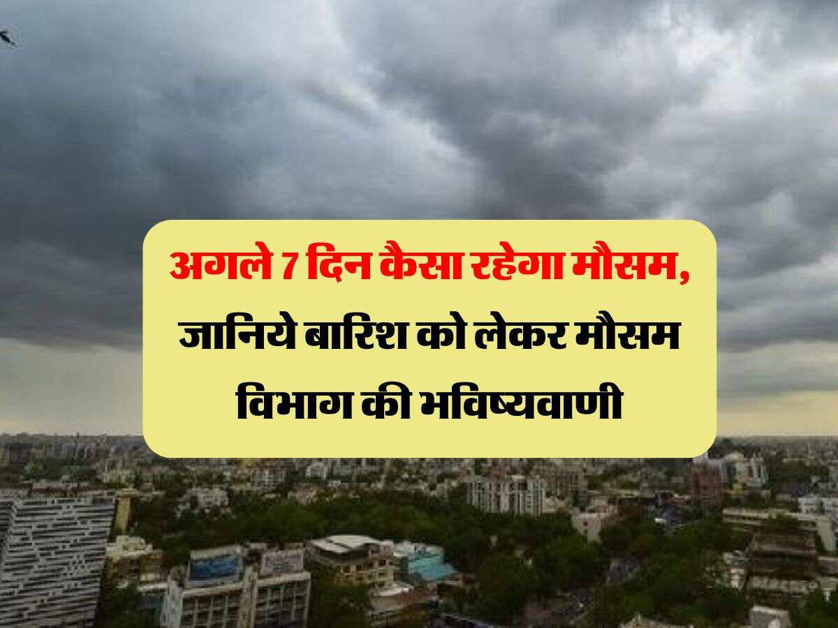 IMD Weather Update : अगले 7 दिन कैसा रहेगा मौसम, जानिये बारिश को लेकर मौसम विभाग की भविष्यवाणी