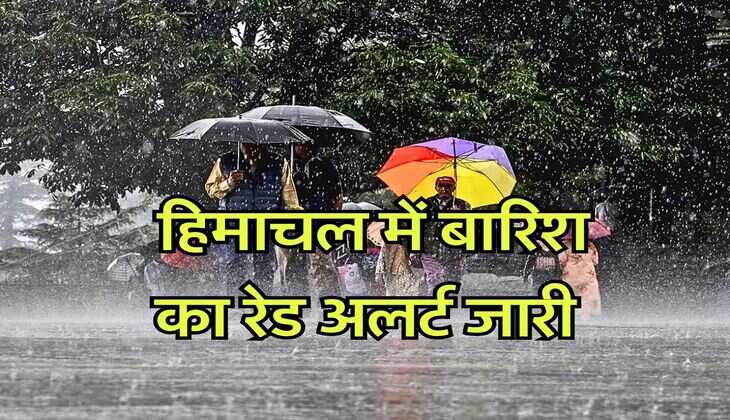 Weather Update : हिमाचल में बारिश का रेड अलर्ट जारी