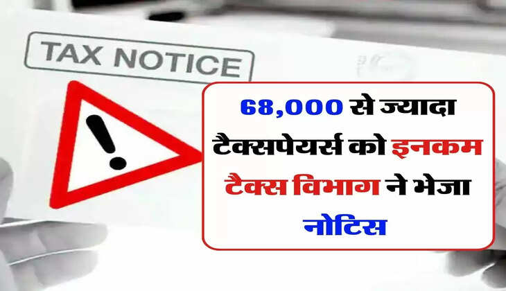 Income Tax Notice : 68,000 से ज्यादा टैक्सपेयर्स को इनकम टैक्स विभाग को देना होगा जवाब, क्या आपके पास भी आया है नोटिस