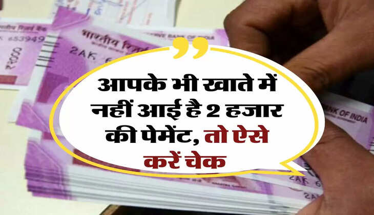 PM Kisan: आपके भी खाते में नहीं आई है 2 हजार की पेमेंट, तो ऐसे करें चेक 