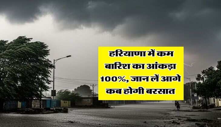 Haryana Weather : हरियाणा में कम बारिश का आंकड़ा 100%, जान लें आगे कब होगी बरसात