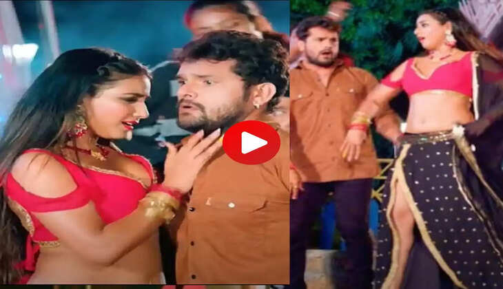 Komal Singh का लाल घाघरे में हॉट फिगर देख खेसारी लाल के दिल में हुआ कुछ-कुछ, देखें वीडियो