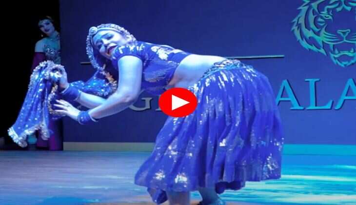 Gori Nagori Dance : लहंगा चोली पहन उछल उछल कर नाची गोरी नागोरी, डांस देख बूढ़े हुए लट्टू