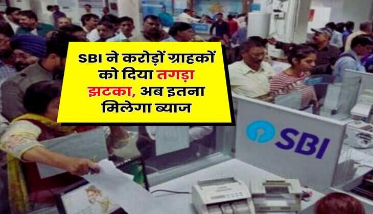 SBI ने करोड़ों ग्राहकों को दिया तगड़ा झटका, अब इतना मिलेगा ब्याज