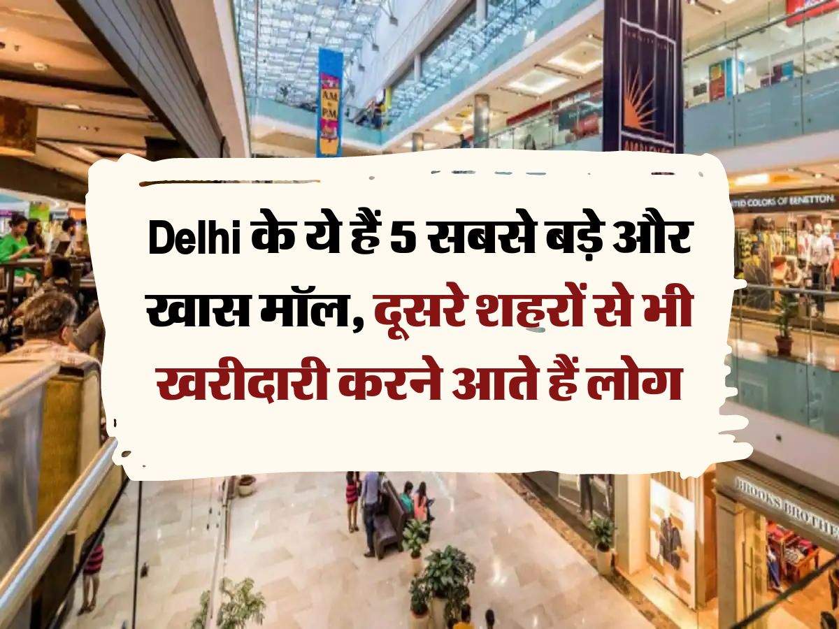 Delhi के ये हैं 5 सबसे बड़े और खास मॉल, दूसरे शहरों से भी खरीदारी करने आते हैं लोग