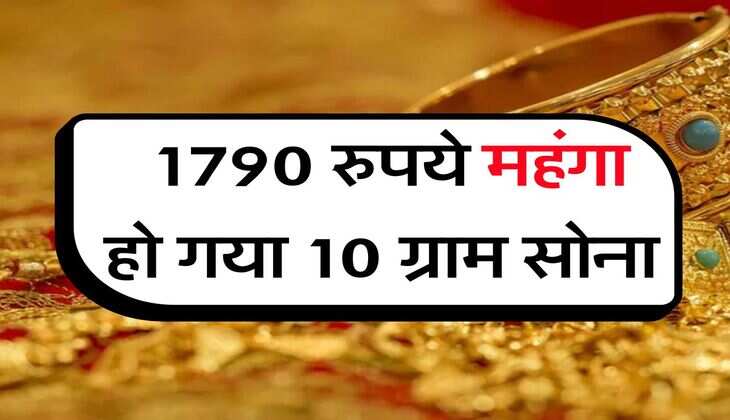 Gold Rate : 1790 रुपये महंगा हो गया 10 ग्राम सोना