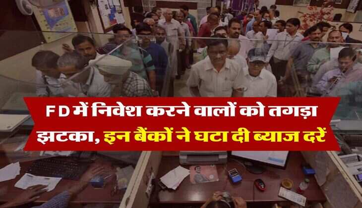 FD में निवेश करने वालों को तगड़ा झटका, इन बैंकों ने घटा दी ब्याज दरें