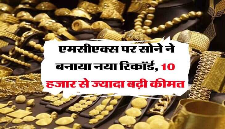Gold Rate : एमसीएक्स पर सोने ने बनाया नया रिकॉर्ड, 10 हजार से ज्यादा बढ़ी कीमत 