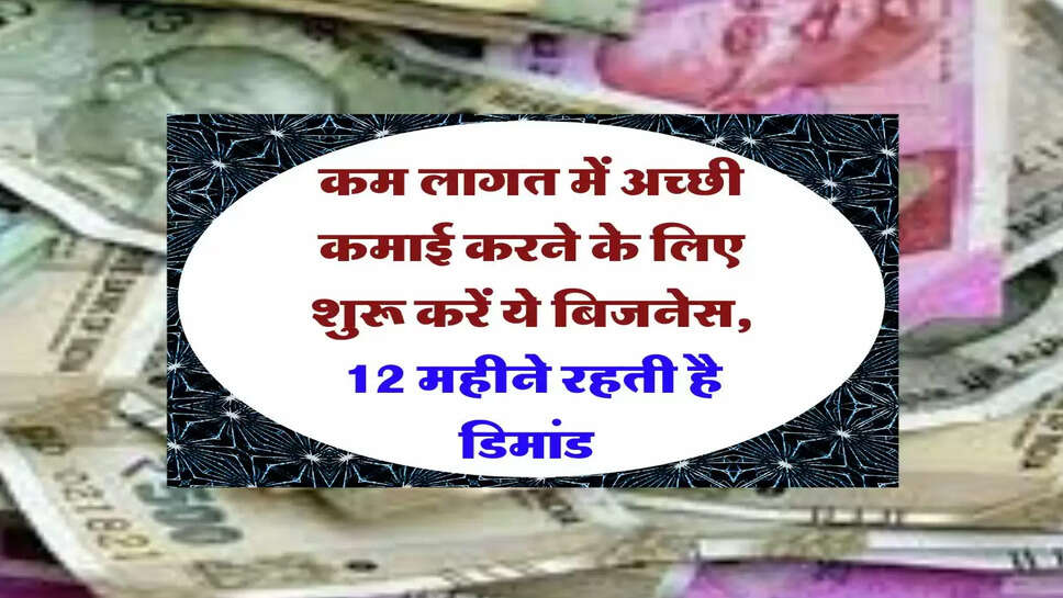 Business Idea: कम लागत में अच्छी कमाई करने के लिए शुरू करें ये बिजनेस, 12 महीने रहती है डिमांड 