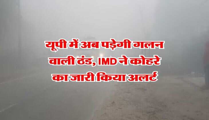 UP Weather : यूपी में अब पड़ेगी गलन वाली ठंड, IMD ने कोहरे का जारी किया अलर्ट