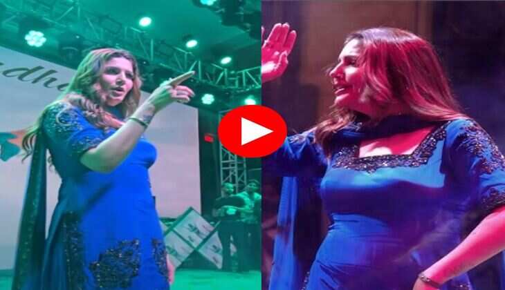 Sapna Chaudhary UP Dance : सपना चौधरी ने ठुमकों की स्पीड से घुमाई लोगों की नजरें, लचकती कमर देख फैंस का मचला दिल
