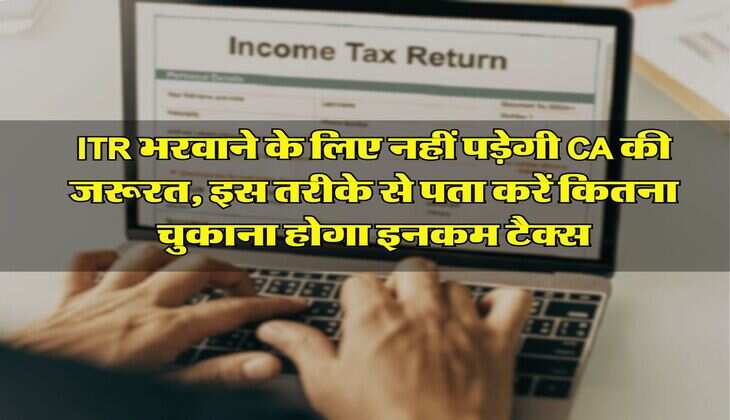 ITR भरवाने के लिए नहीं पड़ेगी CA की जरूरत, इस तरीके से पता करें कितना चुकाना होगा इनकम टैक्स