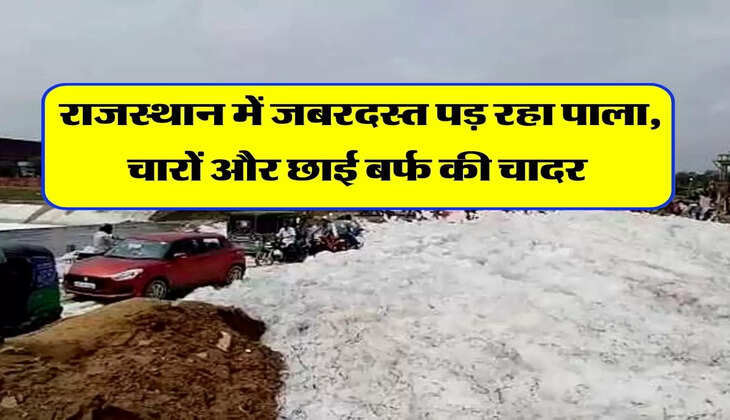 Rajasthan Weather: राजस्थान में जबरदस्त पड़ रहा पाला, चारों और छाई बर्फ की चादर 